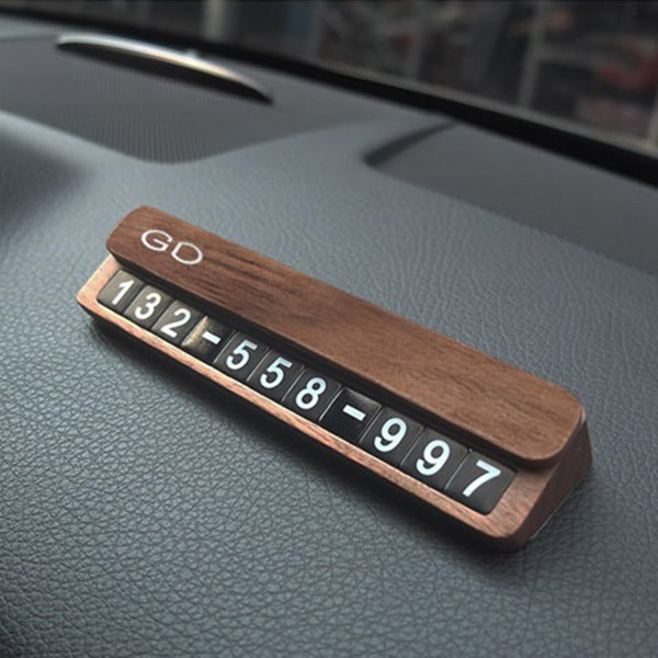 Bảng ghi số điện thoại trên taplo ô tô GD chất liệu gỗ cao cấp