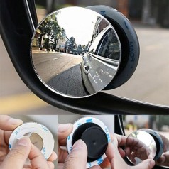 Bộ 2 gương cầu lồi xoay 360 độ dán kính chiếu hậu hộ trợ xóa điểm mù ô tô