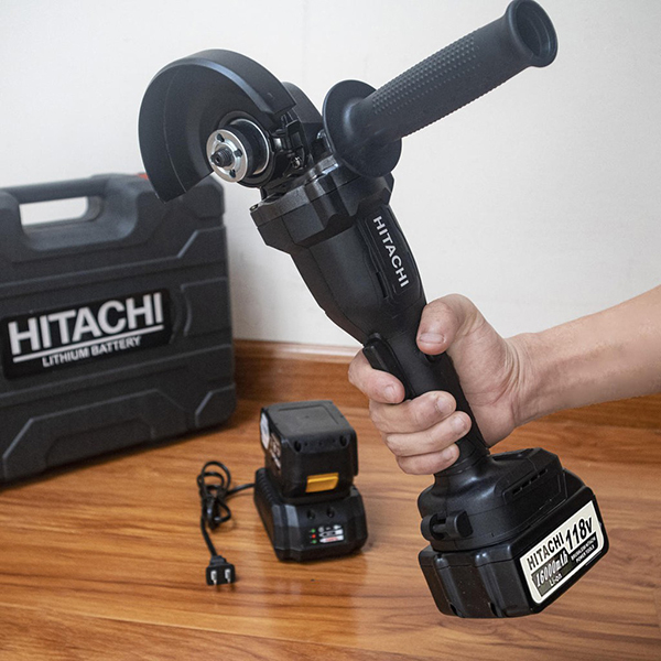 Máy mài, máy cắt cầm tay Hitachi 118V dùng pin (2 pin 5Ah) tặng kèm đầu chuyển đổi cao cấp